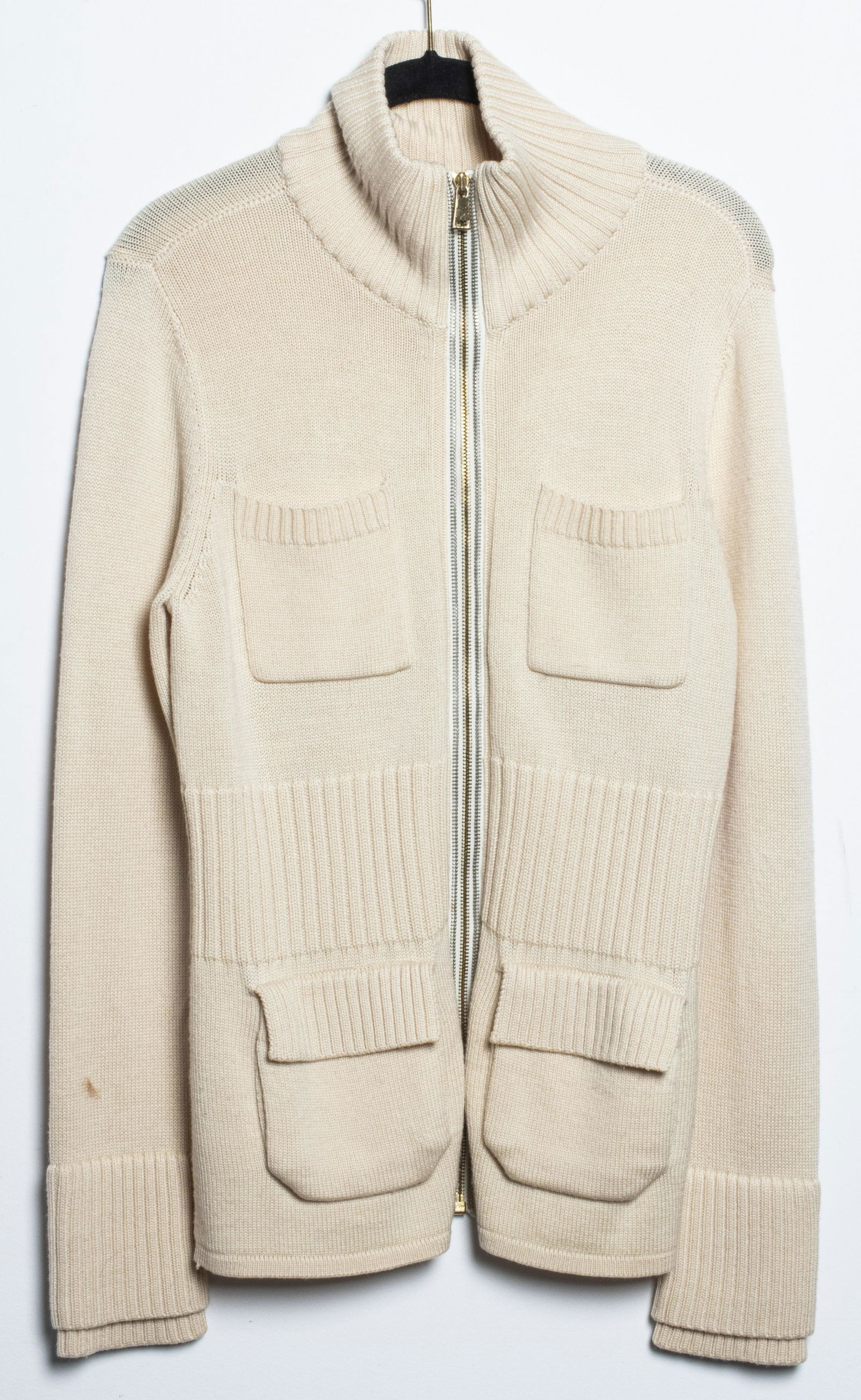 Magaschoni Cream Knit Cardigan Sweater (1 of 12)