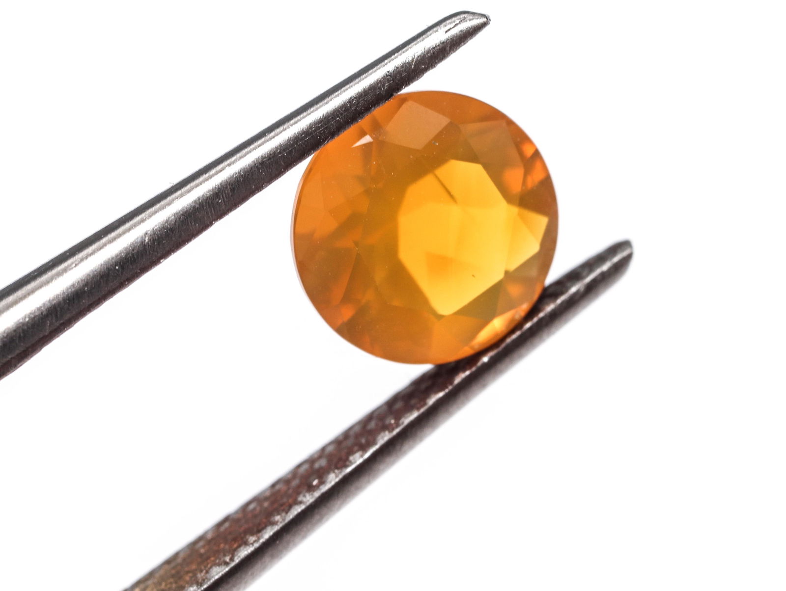 Loose 0.90 ct. Round Faceted Fire Opal Stone (1 of 4)