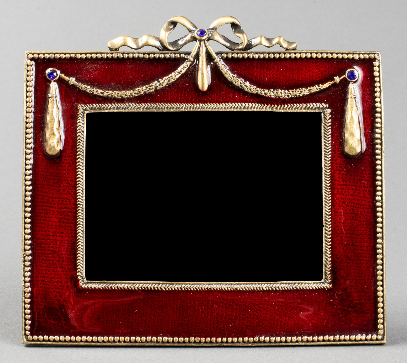 Jay Strongwater Enamel Ribbon & Swag Picture Frame (1 of 5)