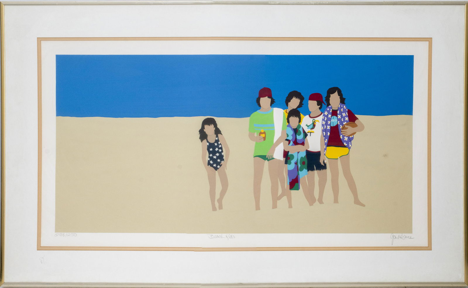 Gail Bruce "Beach Kids" Serigraph (1 of 5)