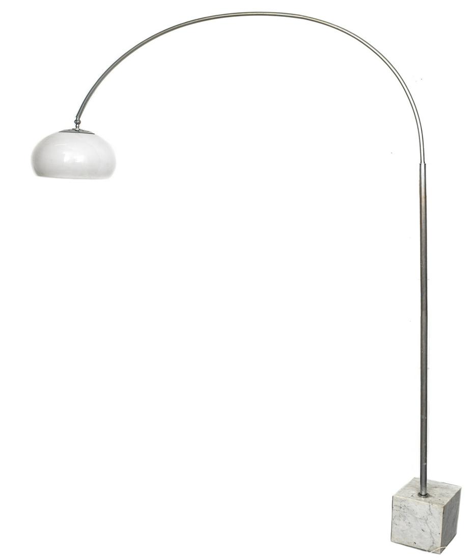 Arco Style Chrome Floor Lamp with Marble Base (1 of 1)