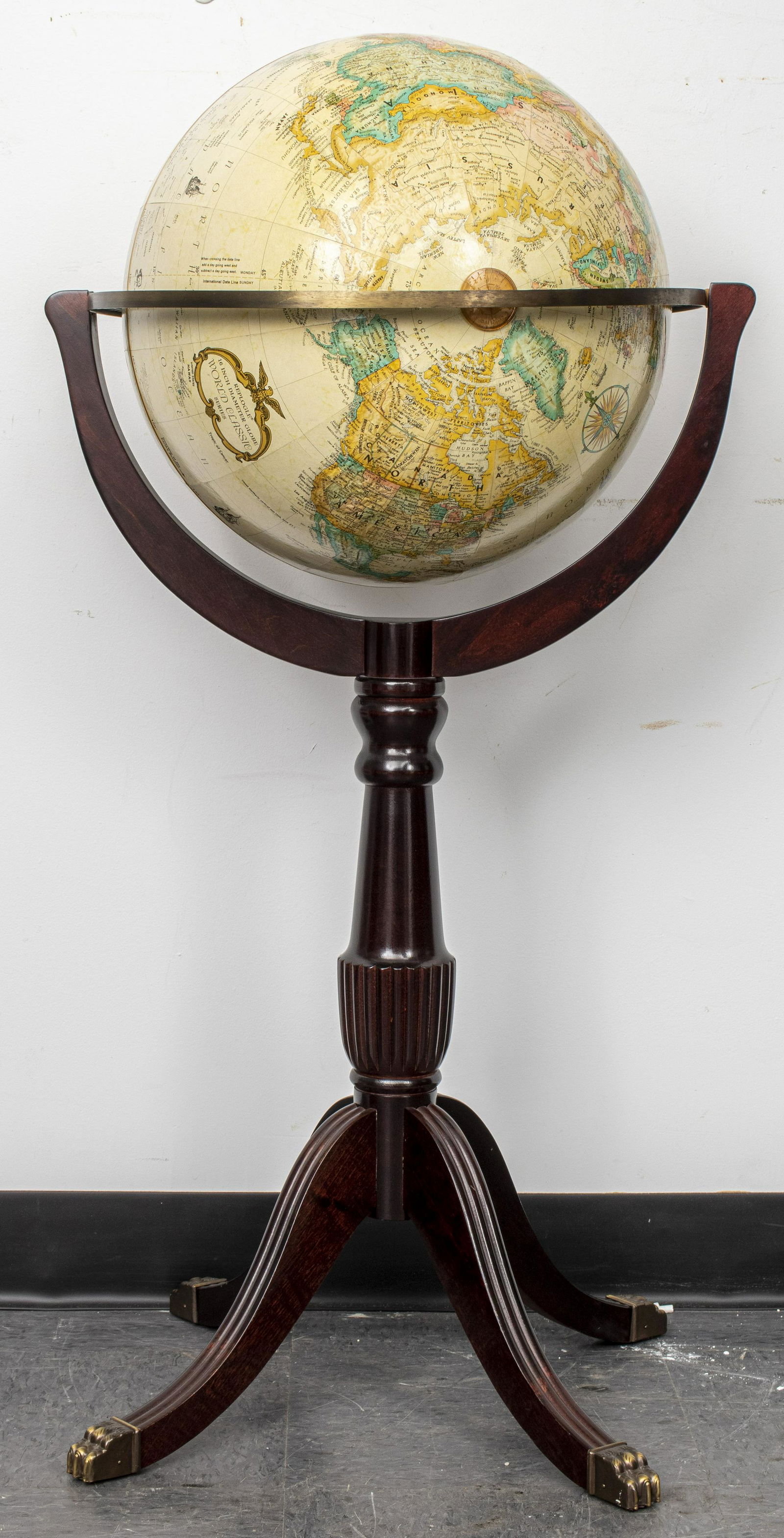 Replogle Floor Globe On Mahogany Stand (1 of 5)