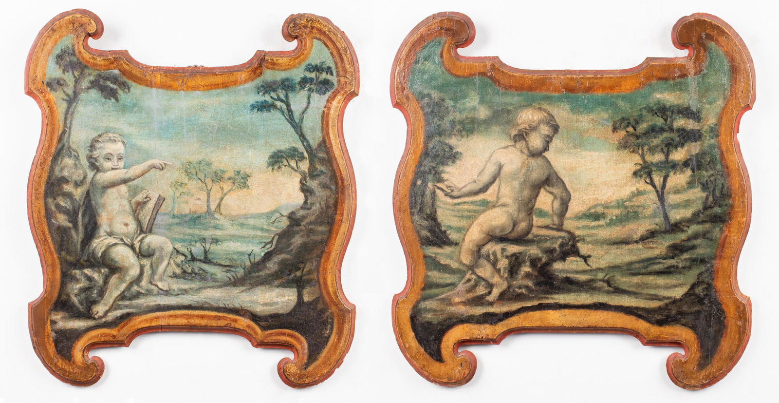 Continental School En Grisaille Painted Panels, 2 (1 of 10)