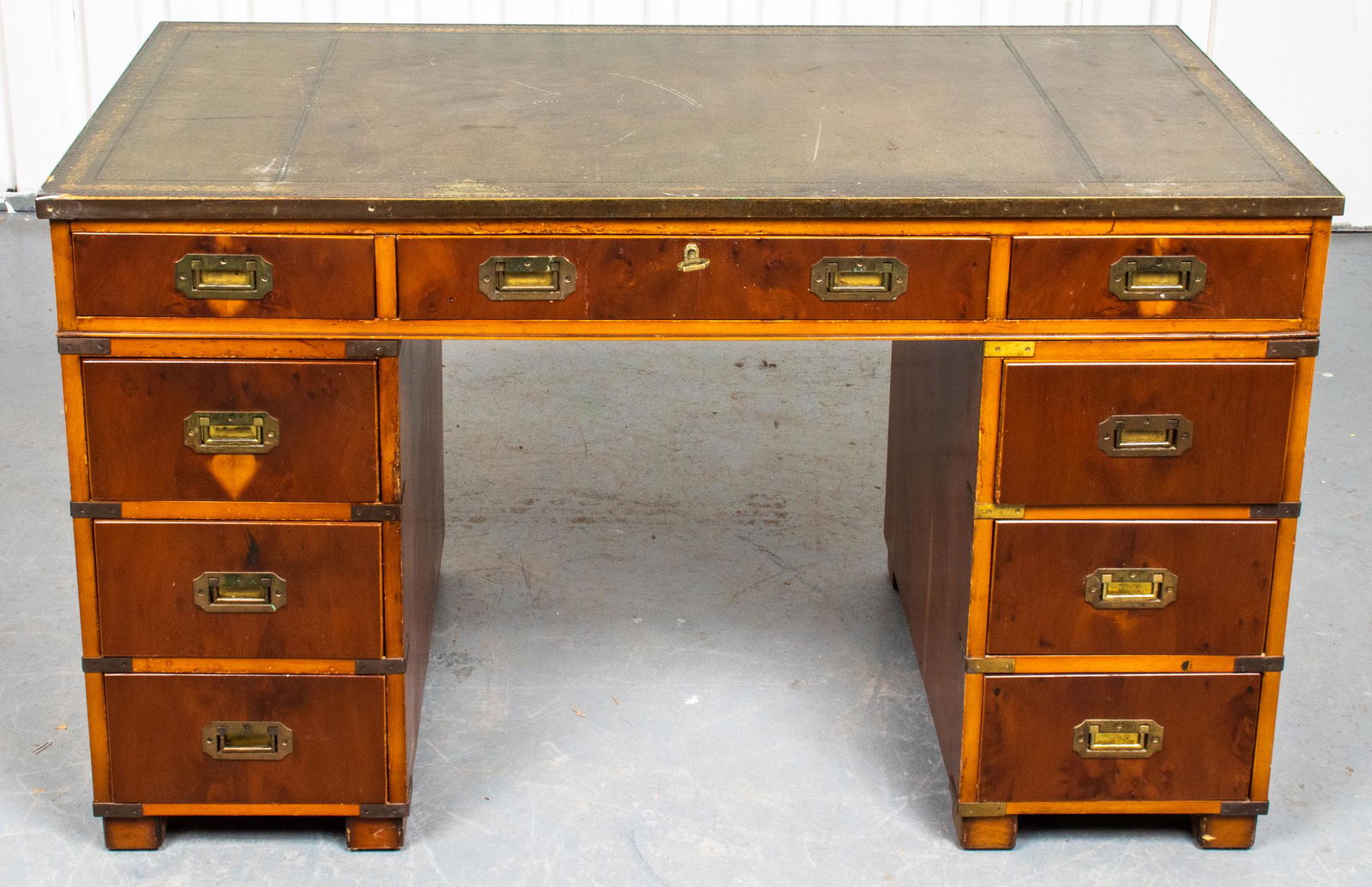 English Brass Mounted Campaign Desk (1 of 9)