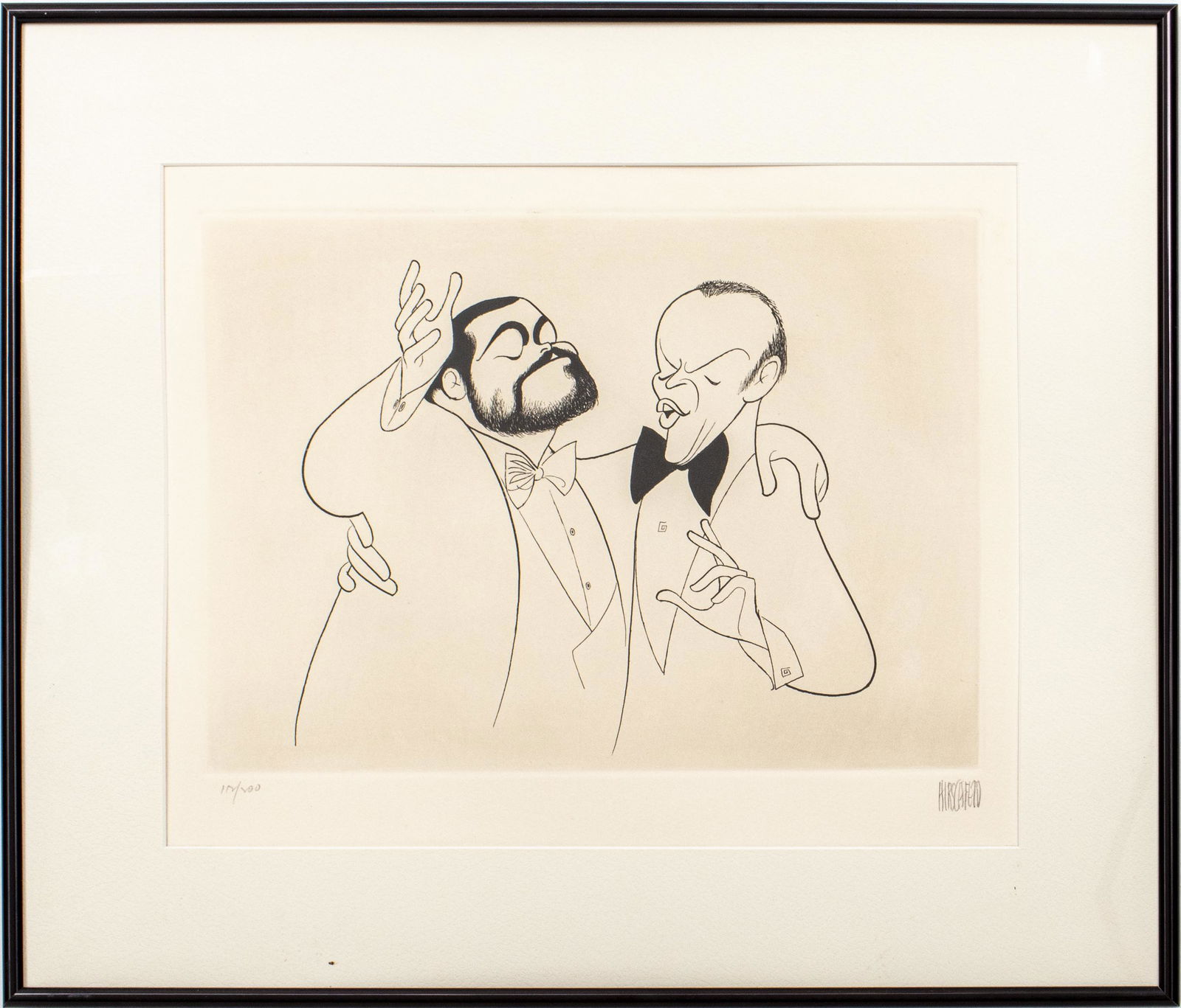 Al Hirschfeld "Sinatra & Pavarotti" Etching (1 of 7)