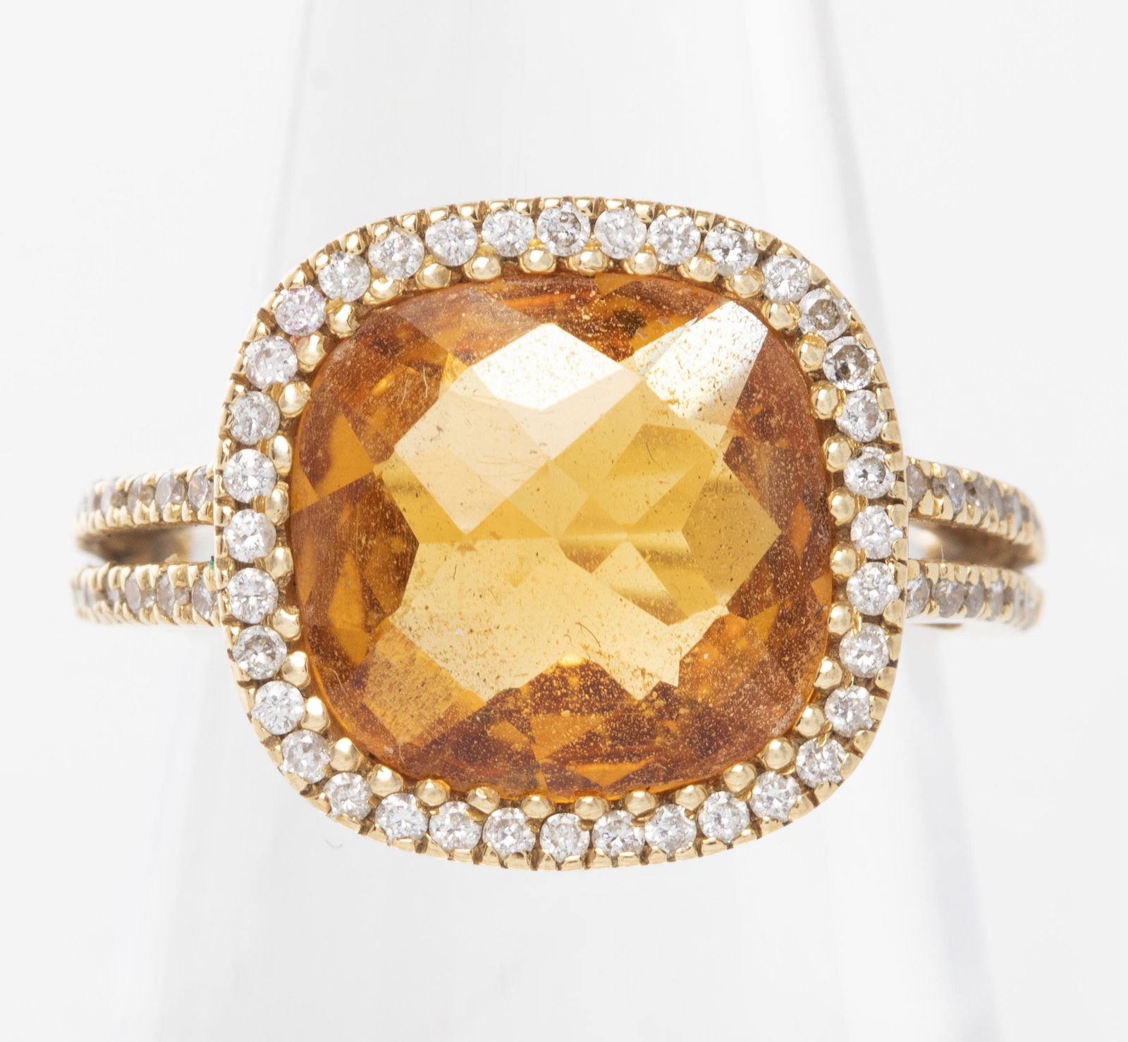 18K Yellow Gold, Diamond, & Citrine Ring (1 of 7)