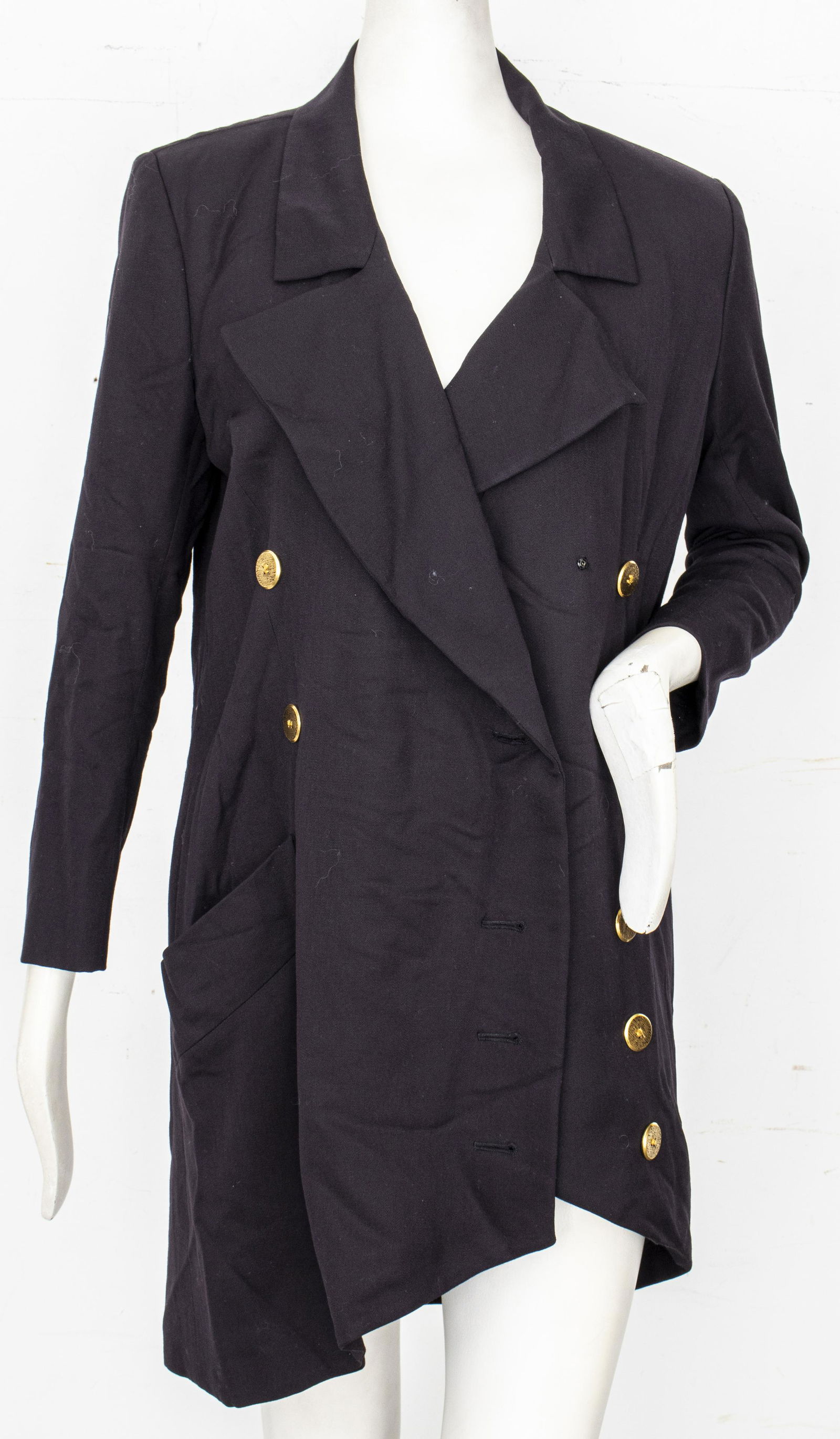 Yves Saint Laurent Asymmetrical Black Jacket (1 of 7)