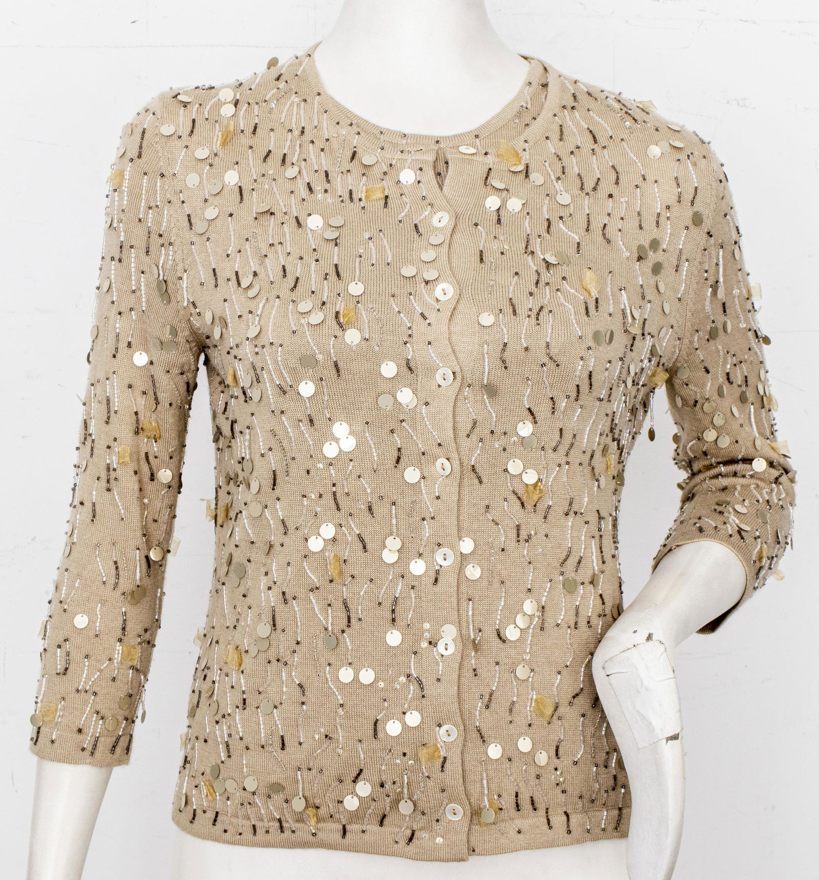 Oscar De La Renta Cashmere / Sequin Sweater Set, 2 (1 of 6)