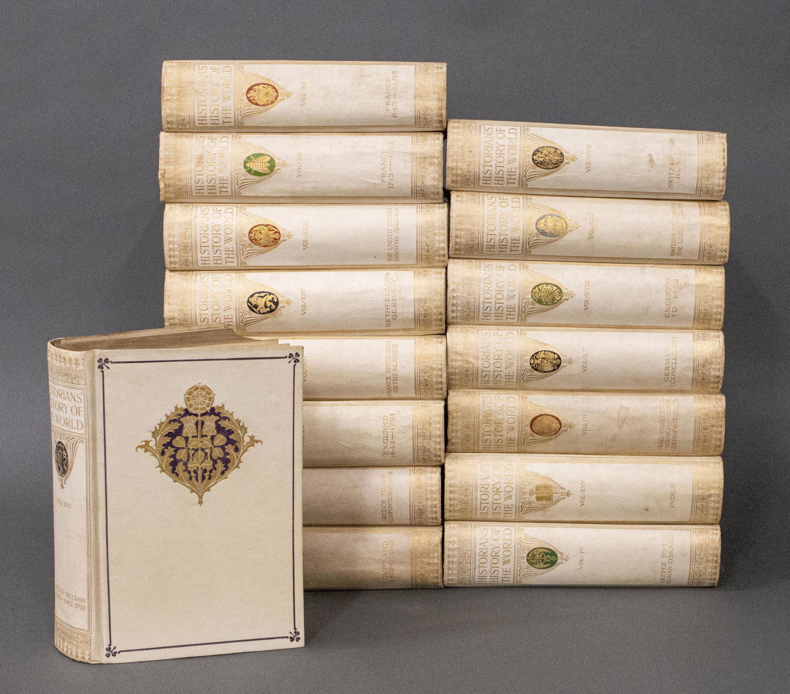 History Of The World Vellum Bindings, 16 Volumes (1 of 3)
