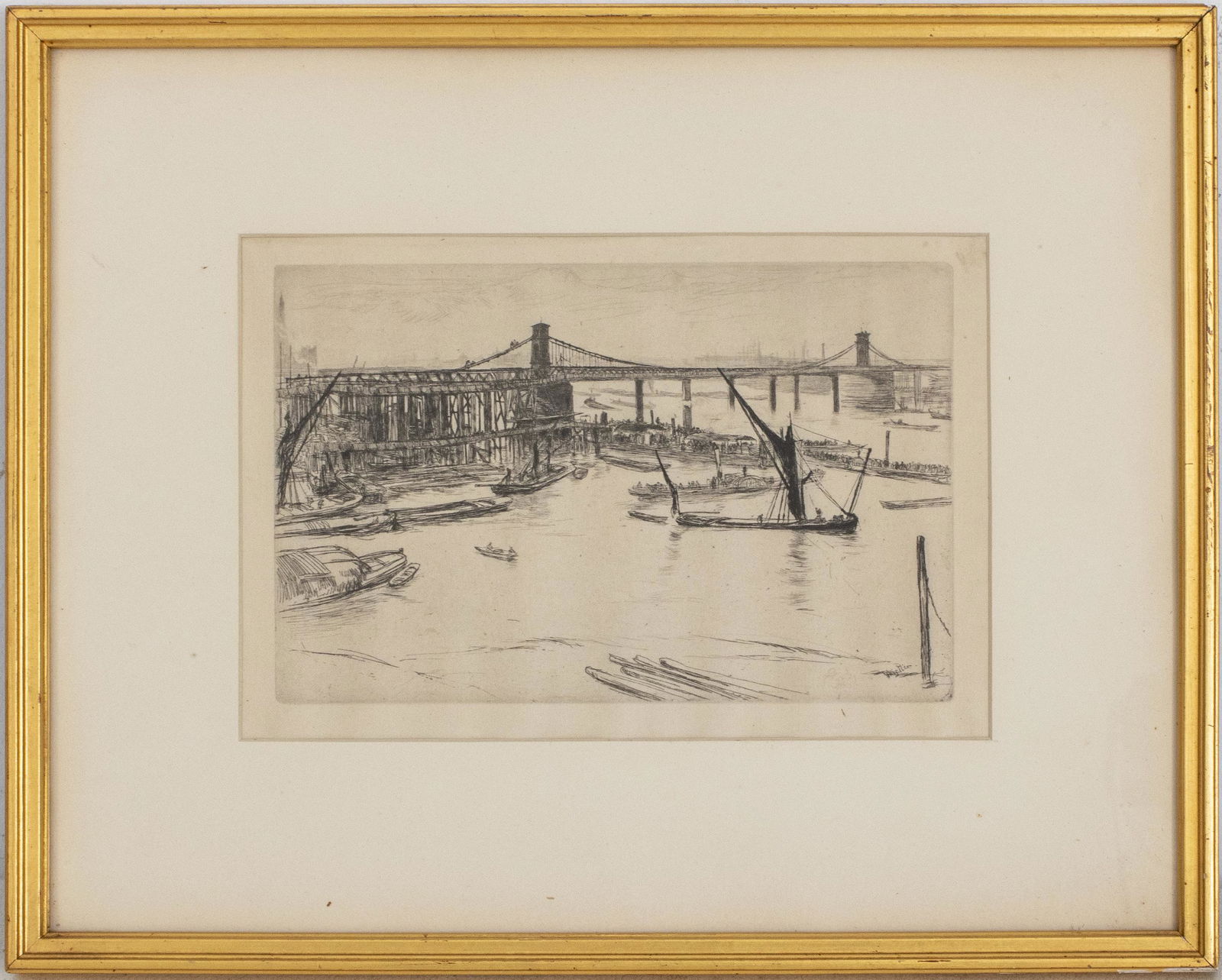 Whistler "Old Hungerford Bridge" Etching on Paper (1 of 7)