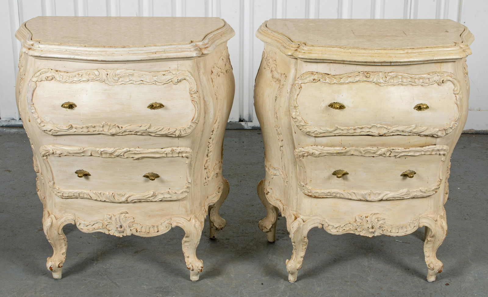 Venetian Rococo Style Paint Decorated Commodes, Pr (1 of 10)