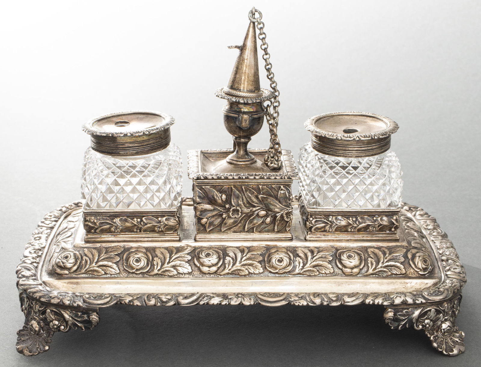 Emes & Barnard English Sterling Silver Inkwell (1 of 7)