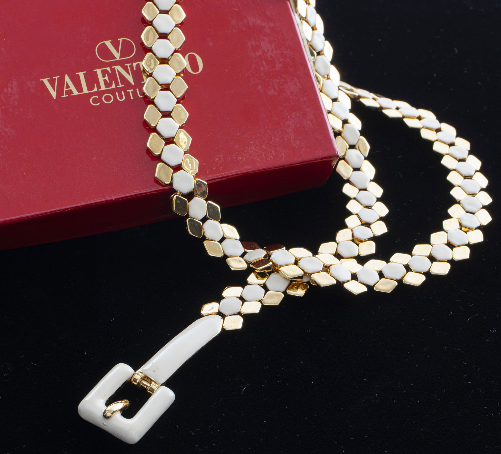 Valentino Couture Gold-Tone and Enamel Belt (1 of 4)