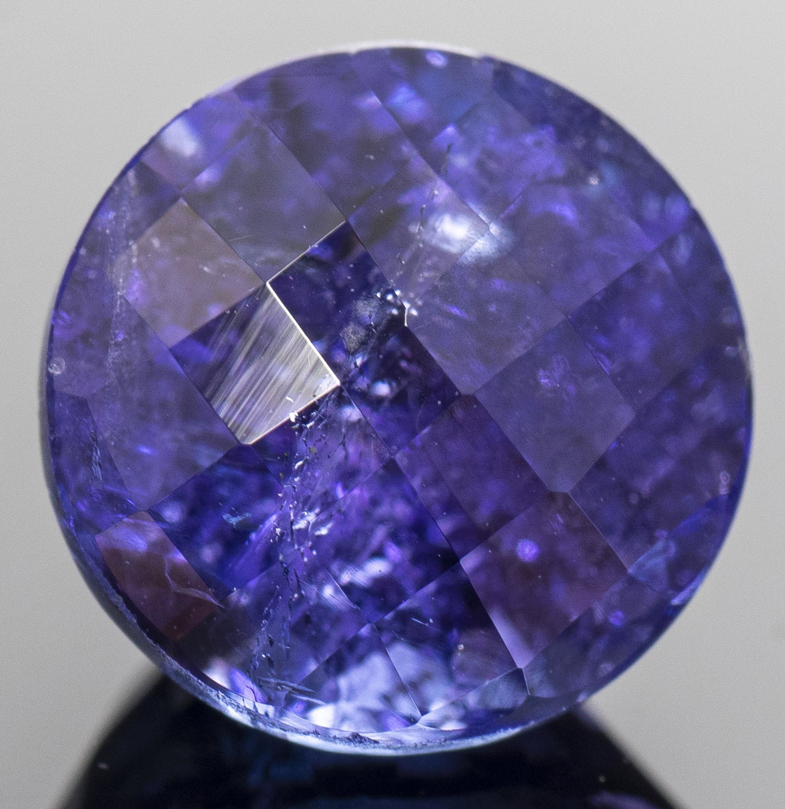 2.80 Ct. Loose Round-Cut Tanzanite Stone: One 2.80 ct. loose round-cut tanzanite stone. Tanzanite measures 8 x 8mm.