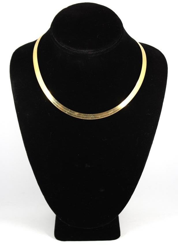 Modern 14K Yellow & White Gold Reversible Choker (1 of 5)