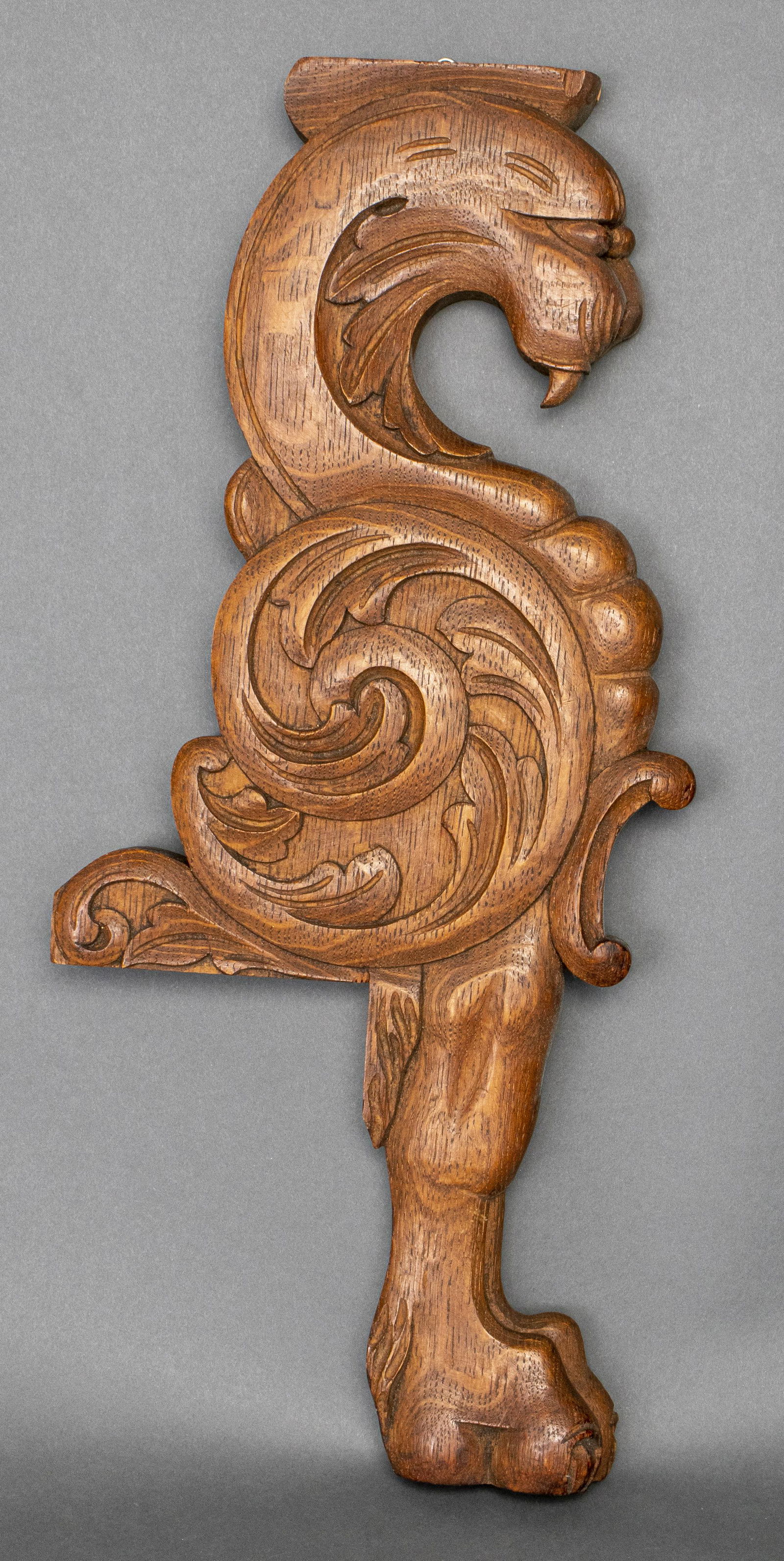 Carved Oak Griffin Architectural Element (1 of 3)