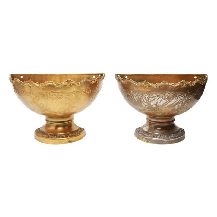 Neoclassical Style Demilune Wall Planters, Pr (1 of 4)