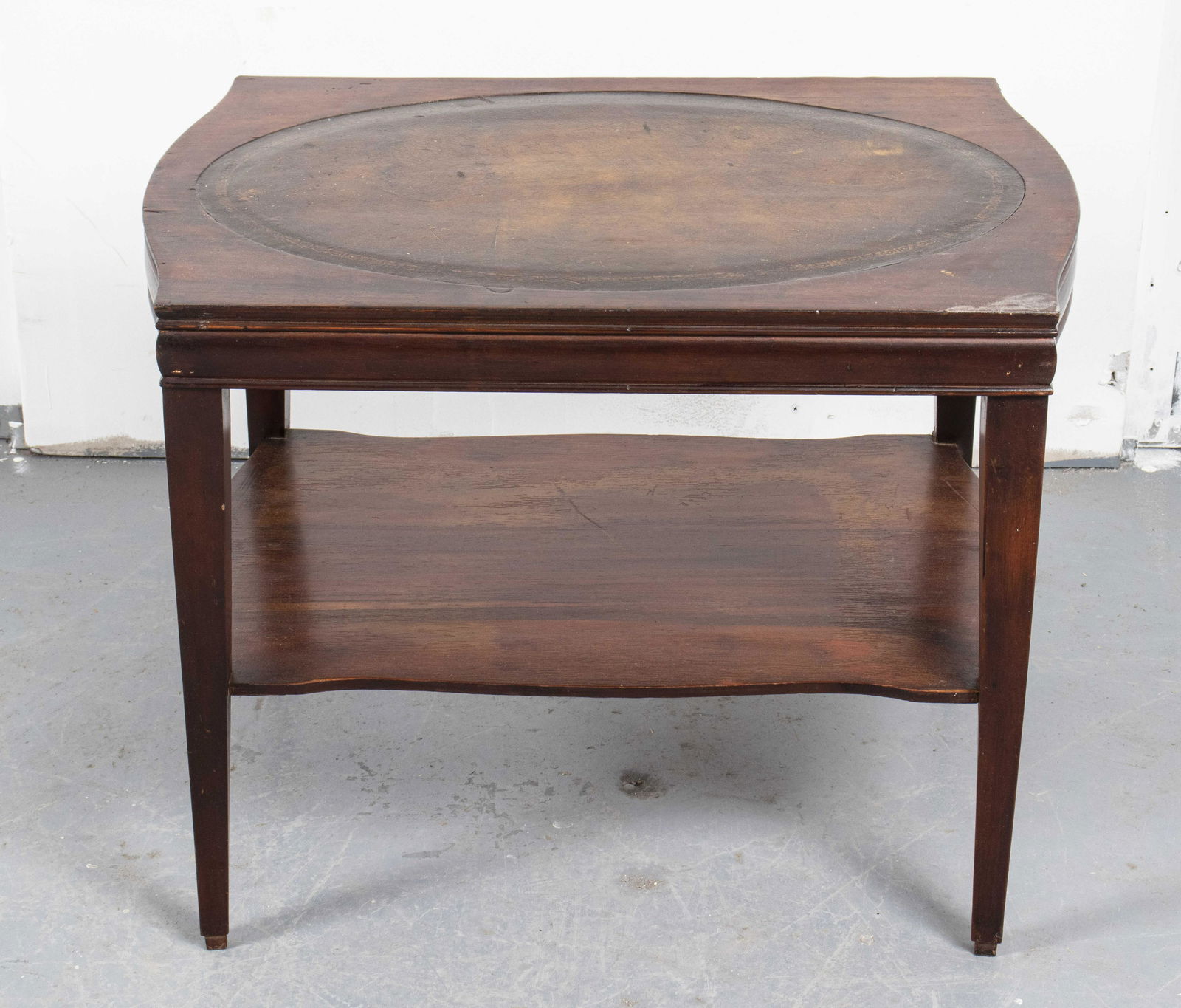 George III Style Leather Top Mahogany Table