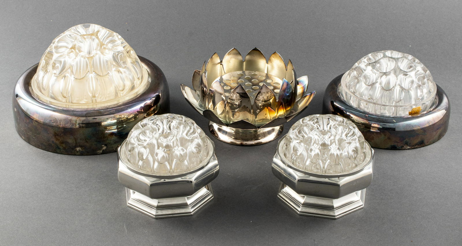 Art Deco Style Group of Flower Frog Holders, 5 (1 of 5)