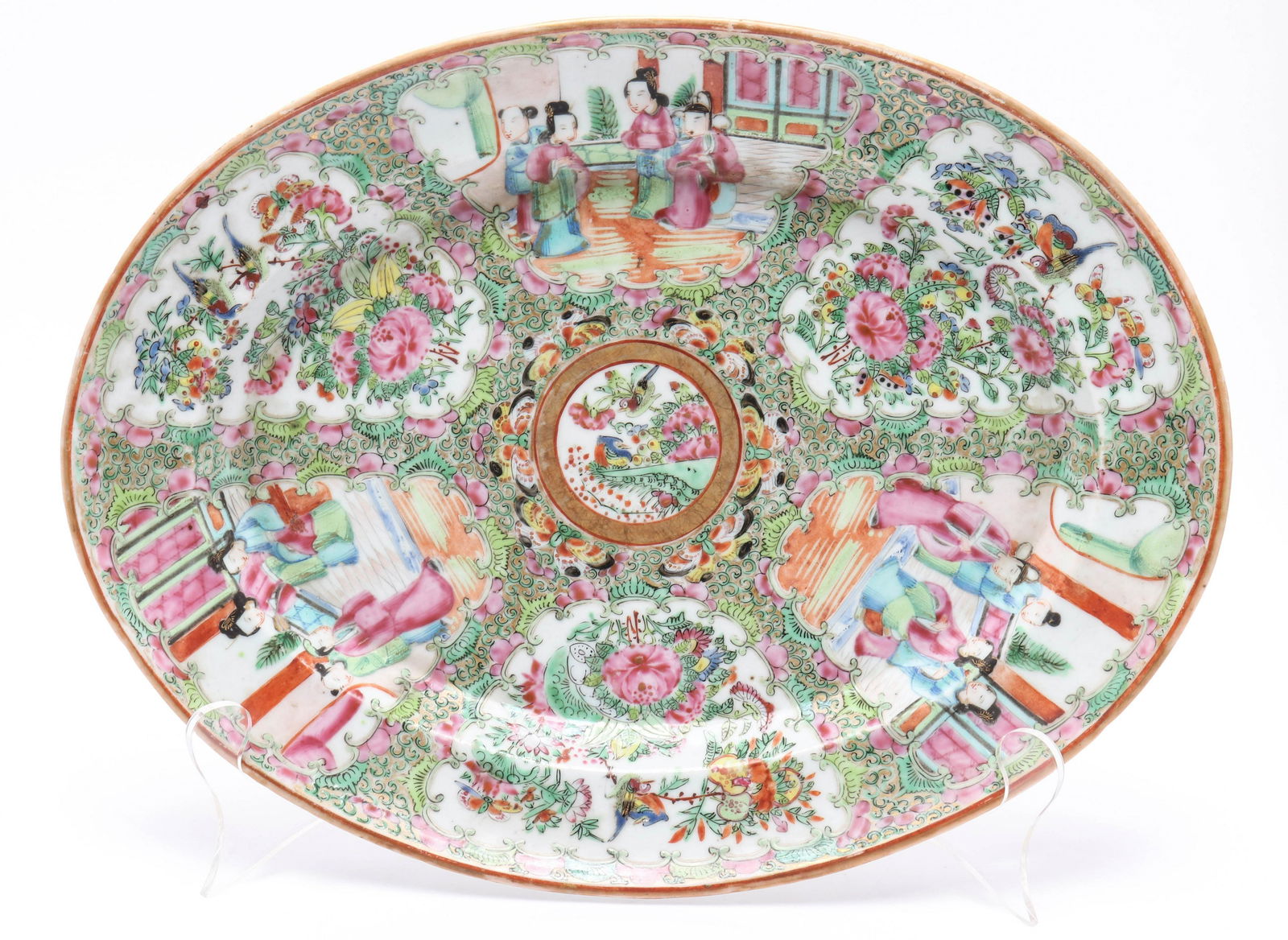 Chinese Export Rose Medallion Porcelain Platter (1 of 3)