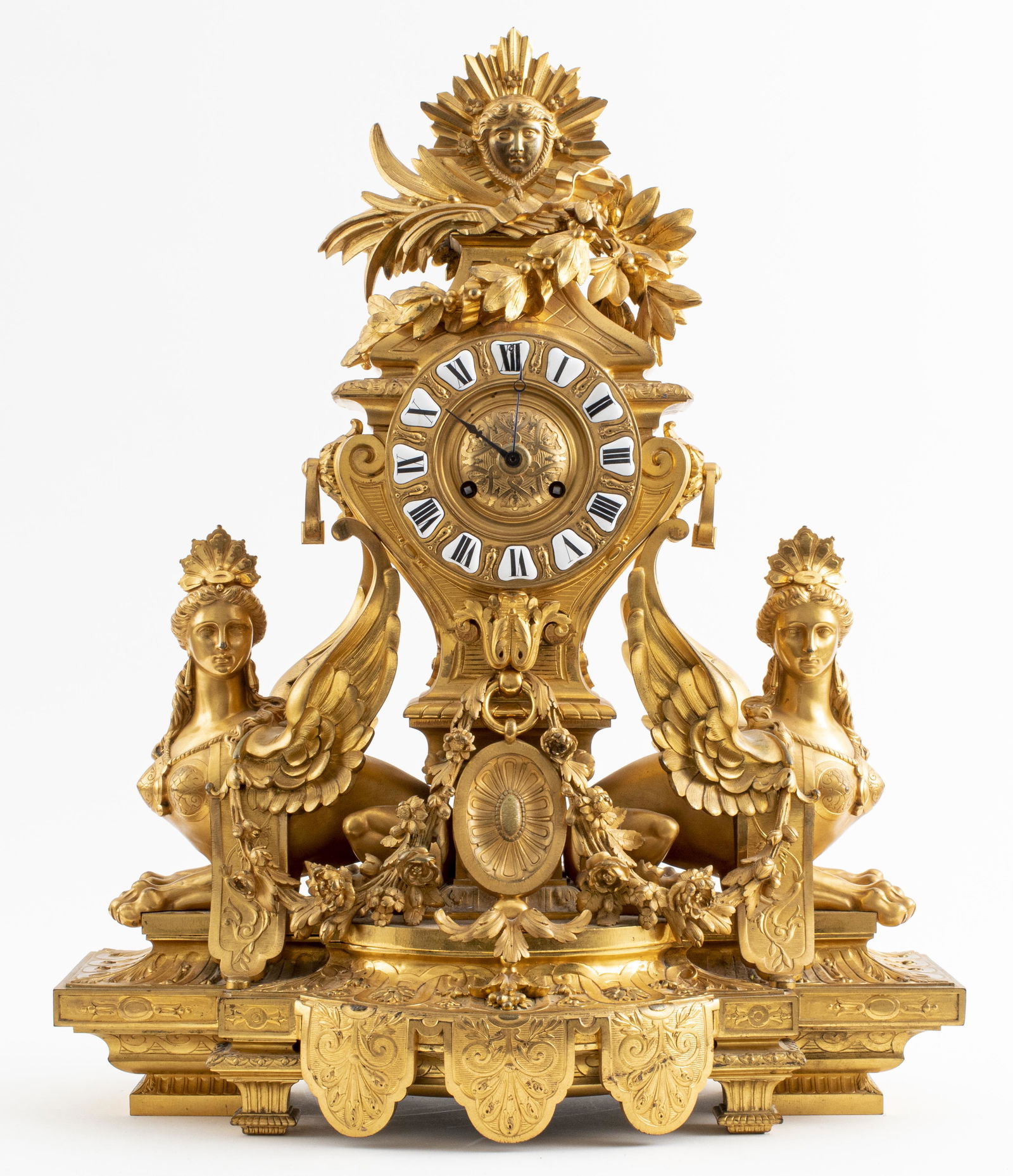 Monumental Louis XVI Style Gilt Bronze Clock (1 of 7)