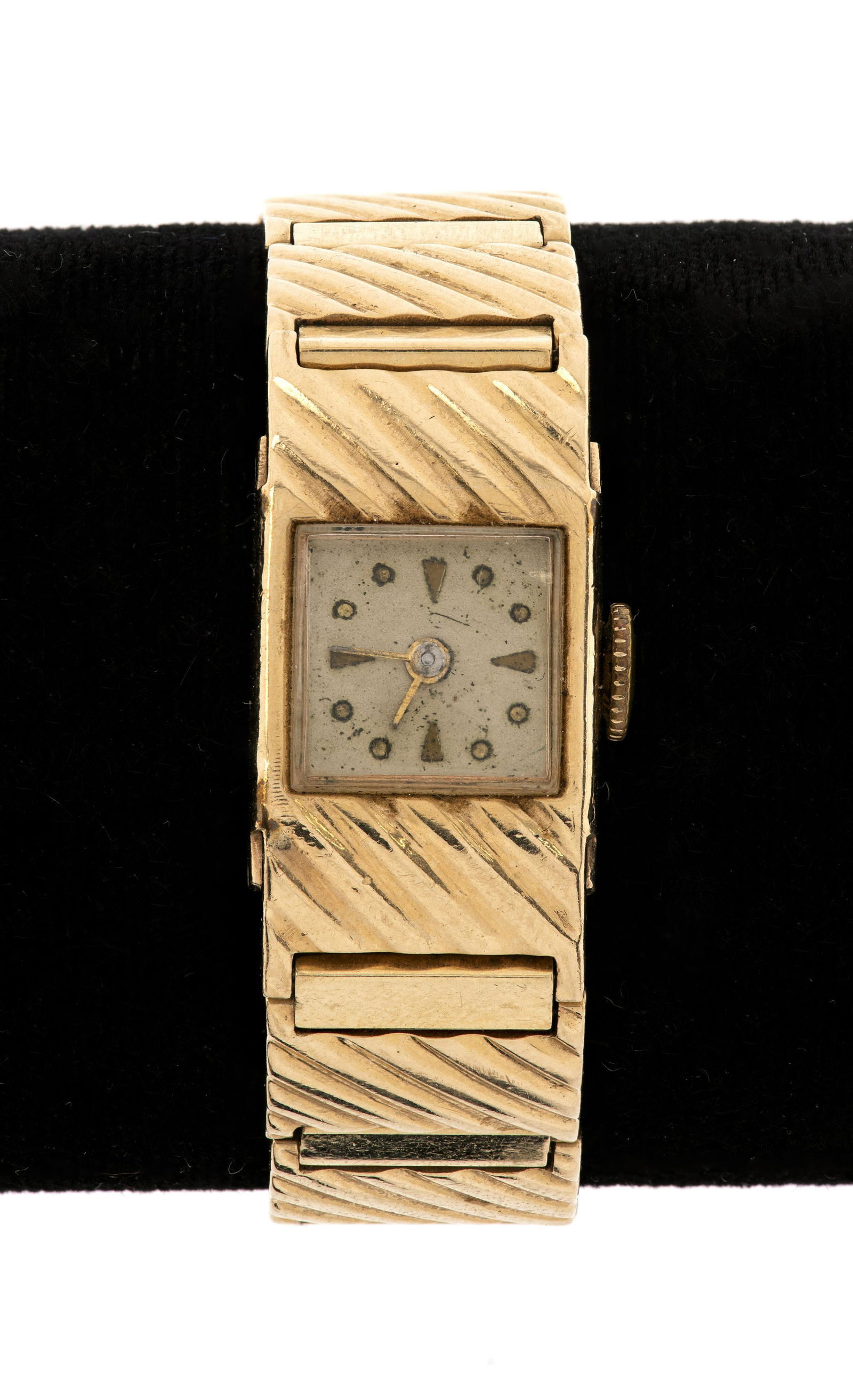 Mid-Century Modern 14K Gold Square Ladies Watch (1 of 6)