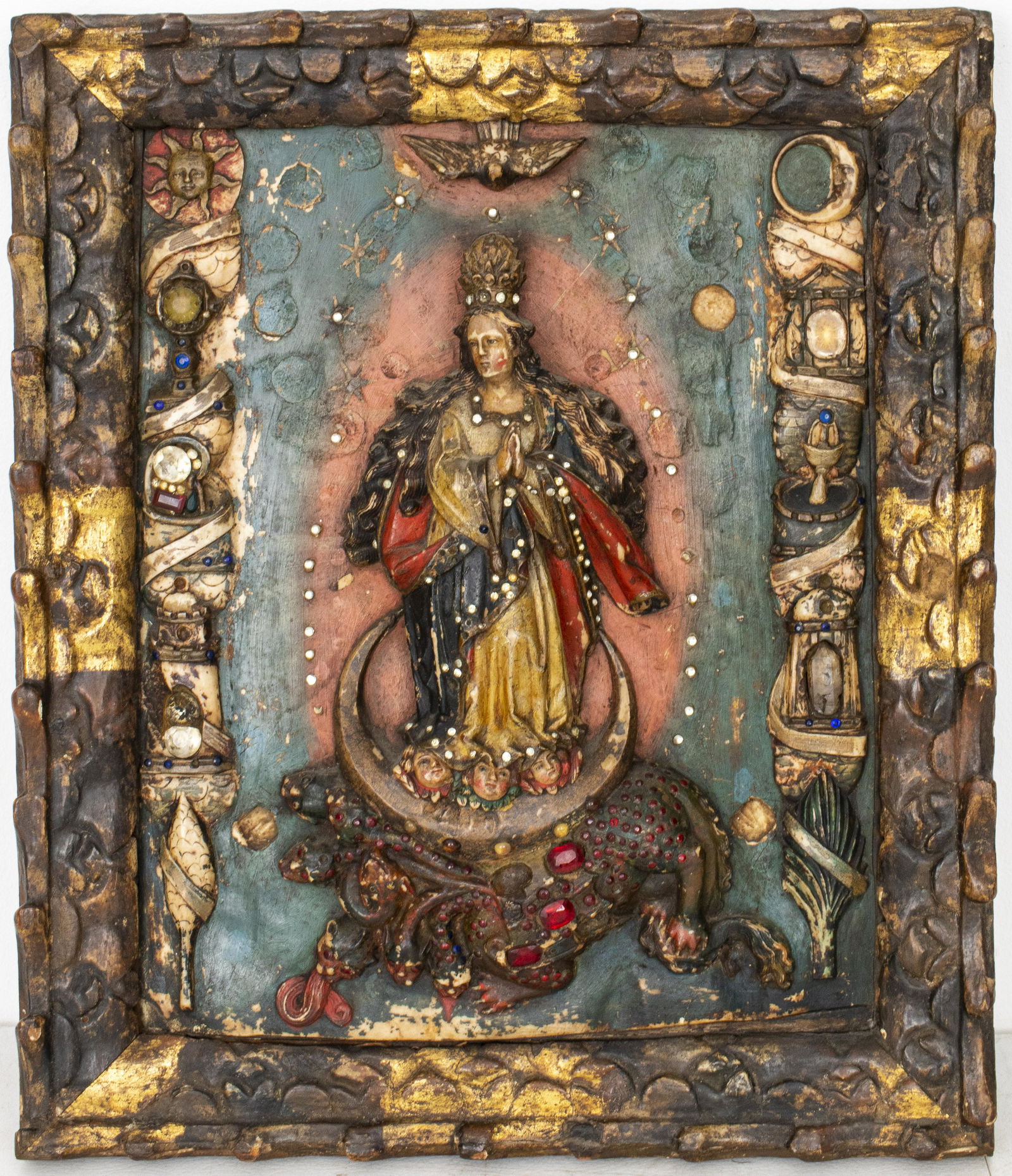 Cusco School Wamanga Relief Religious Icon (1 of 8)