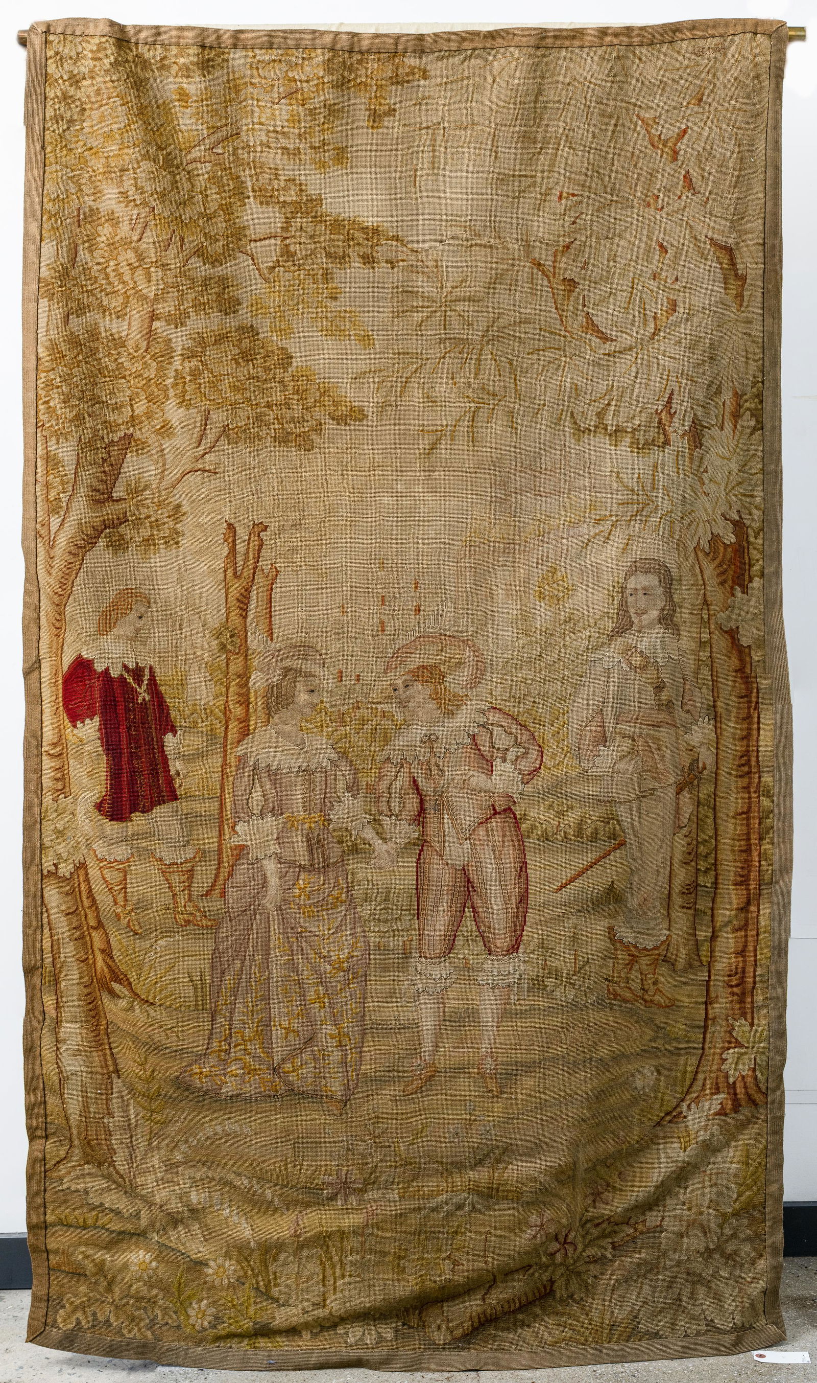 Continental Needlepoint Pictorial Tapestry (1 of 8)