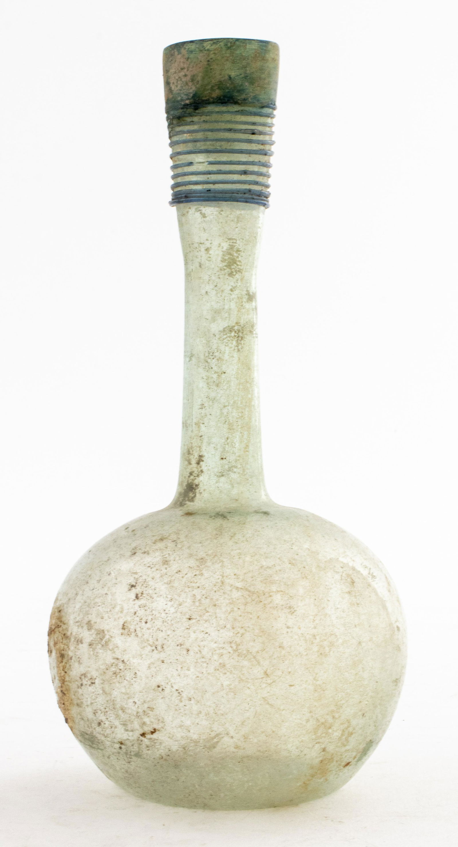Ancient Roman Pale Blue Glass Bottle (1 of 8)