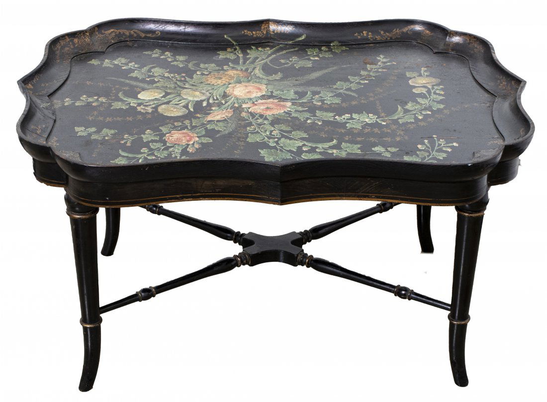 English Paint Decorated Coffee Table (1 of 8)