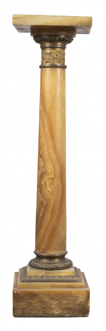 Neoclassical Style Gilt Metal And Onyx Pedestal (1 of 7)