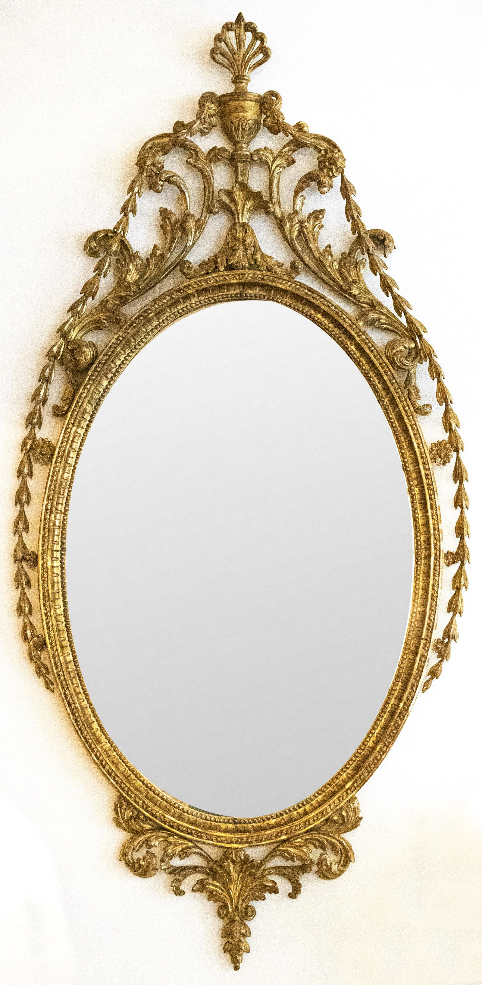 English Georgian Adam Carved Giltwood Mirror (1 of 4)
