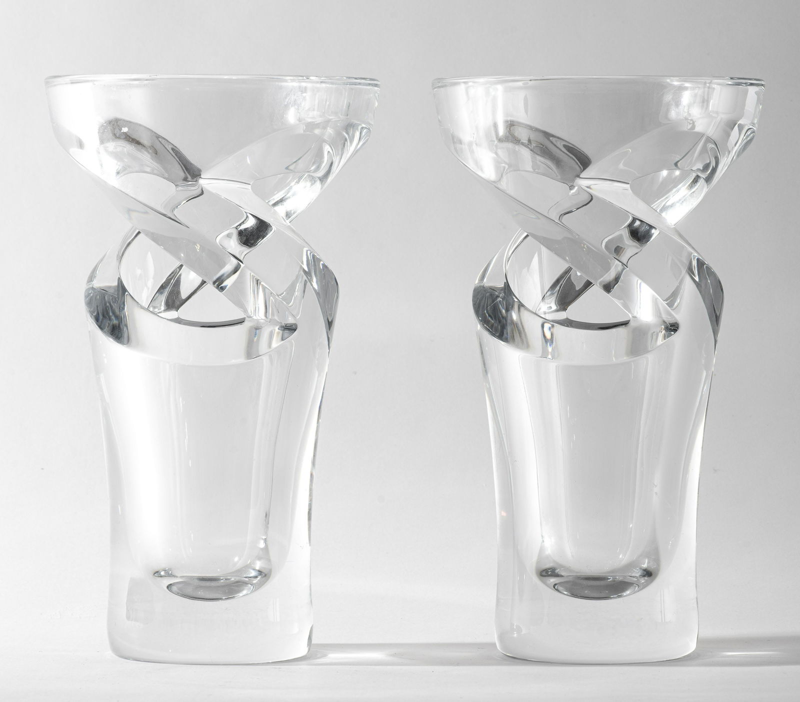 Baccarat Crystal "Tornado" Vases, Pair (1 of 6)
