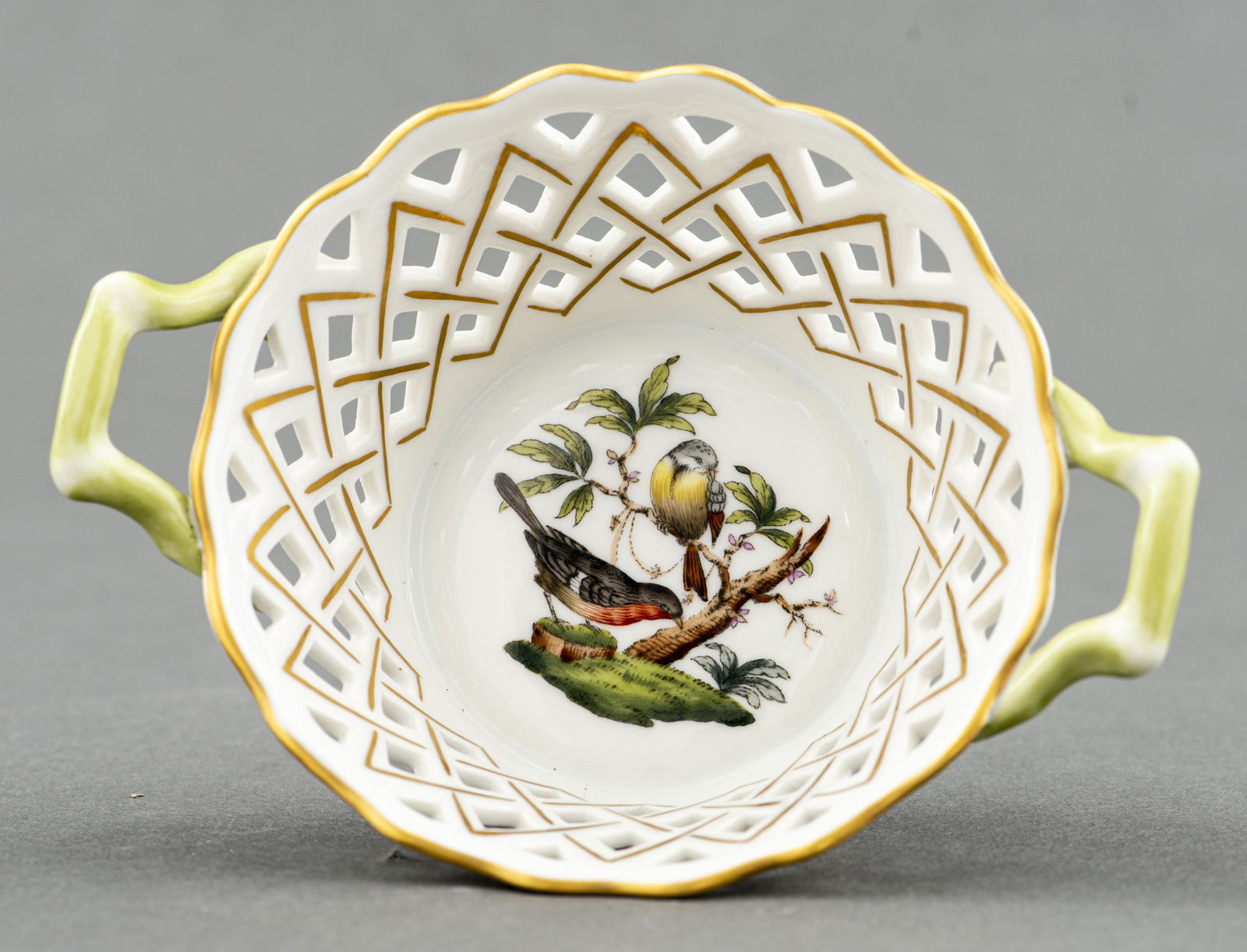 Herend 'Rothschild Bird' Porcelain Basket (1 of 5)