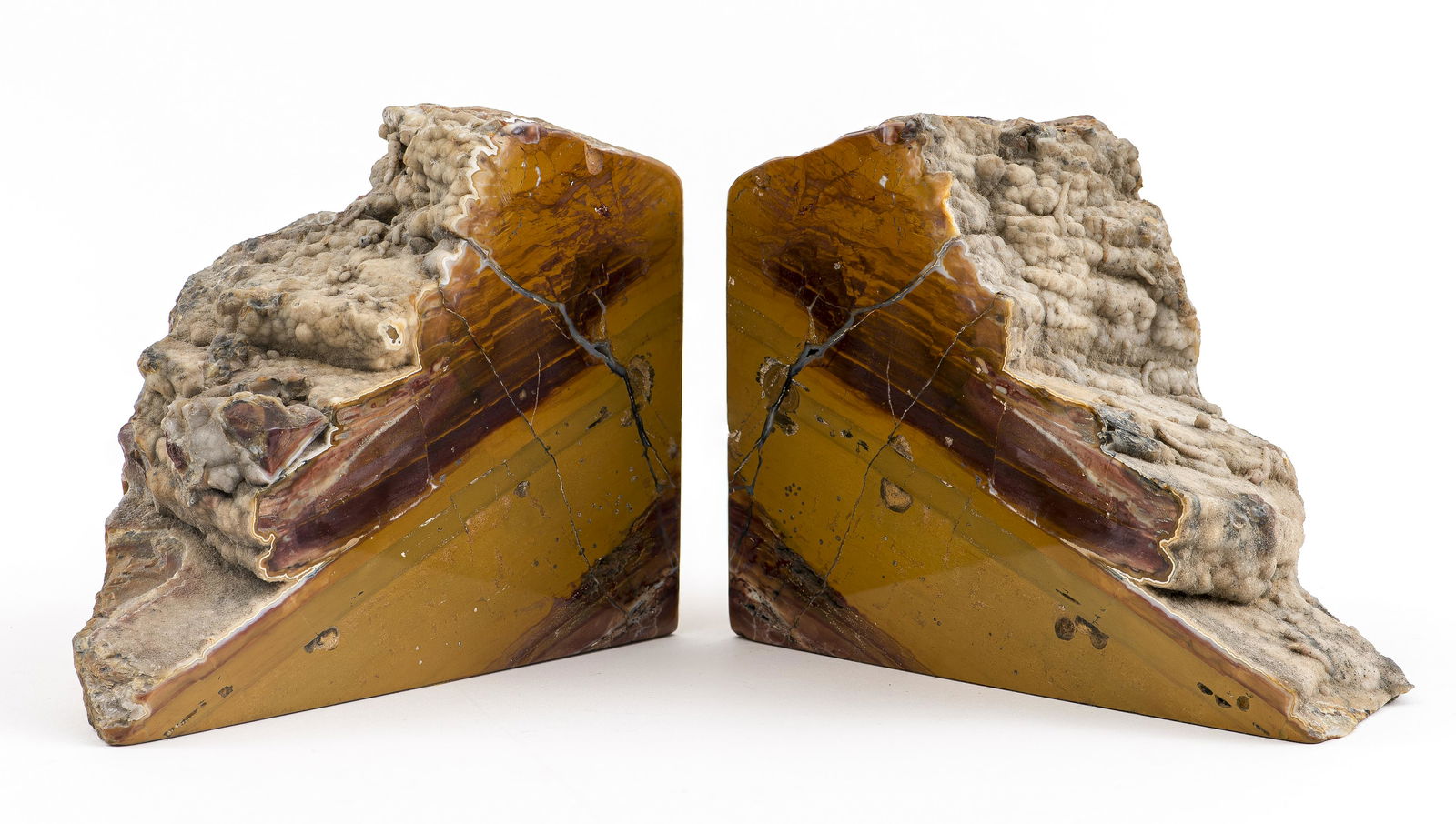 Polished Petrified Wood Bookends, Pair (1 of 7)