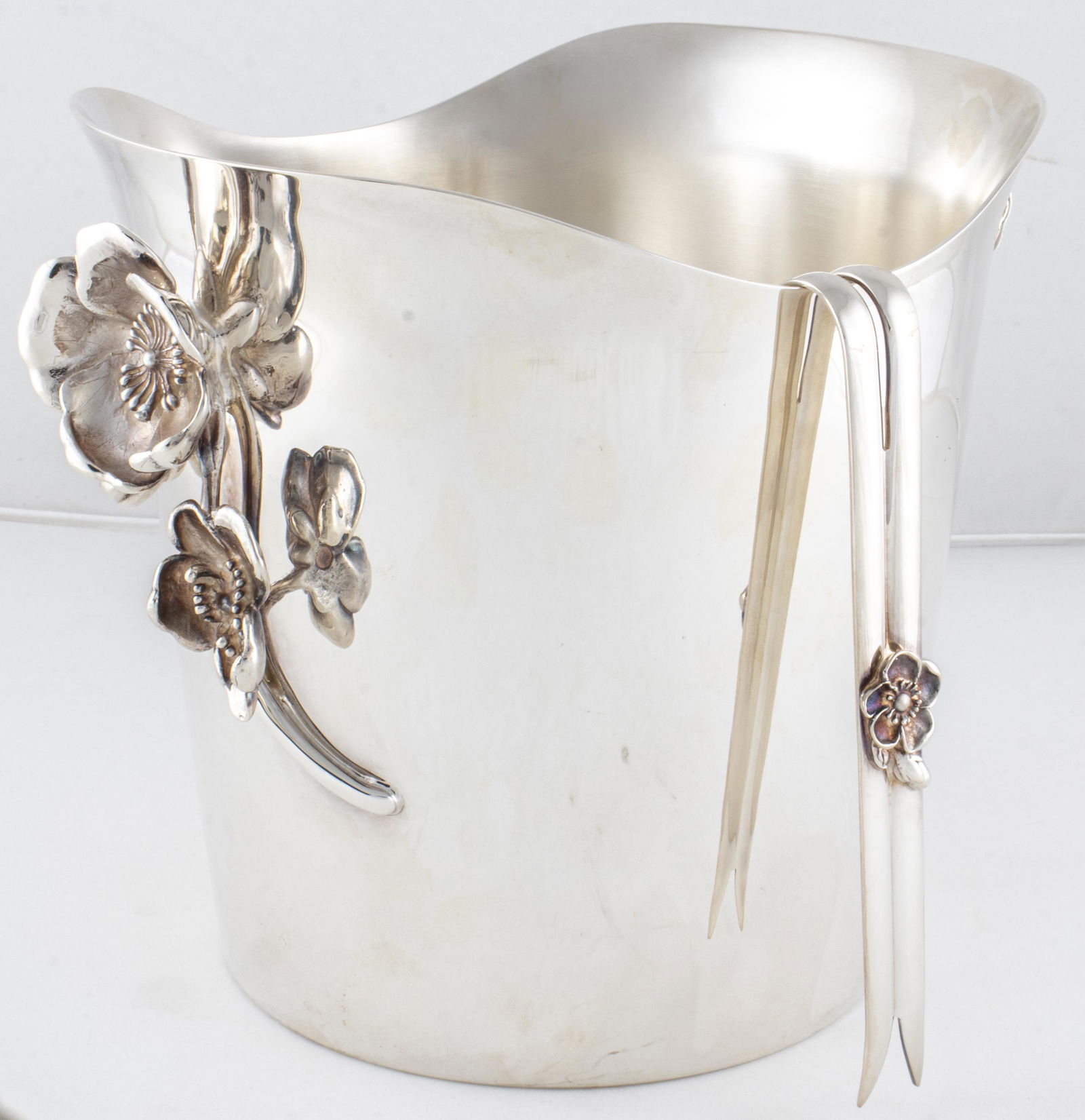 Christofle Anemone Belle Époque Ice Bucket & Tongs (1 of 8)