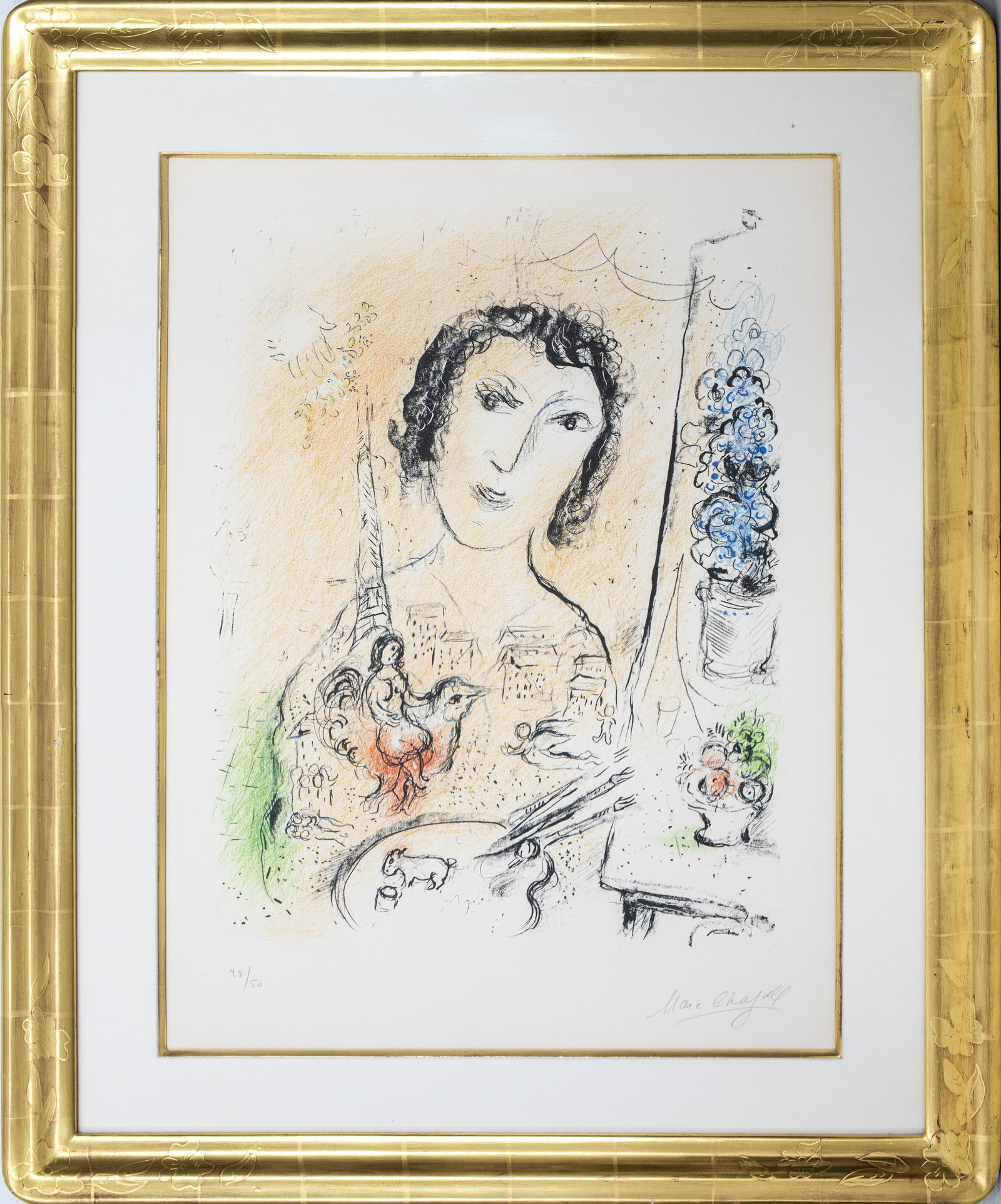 Marc Chagall "Self Portrait (M. 709)" Lithograph (1 of 9)