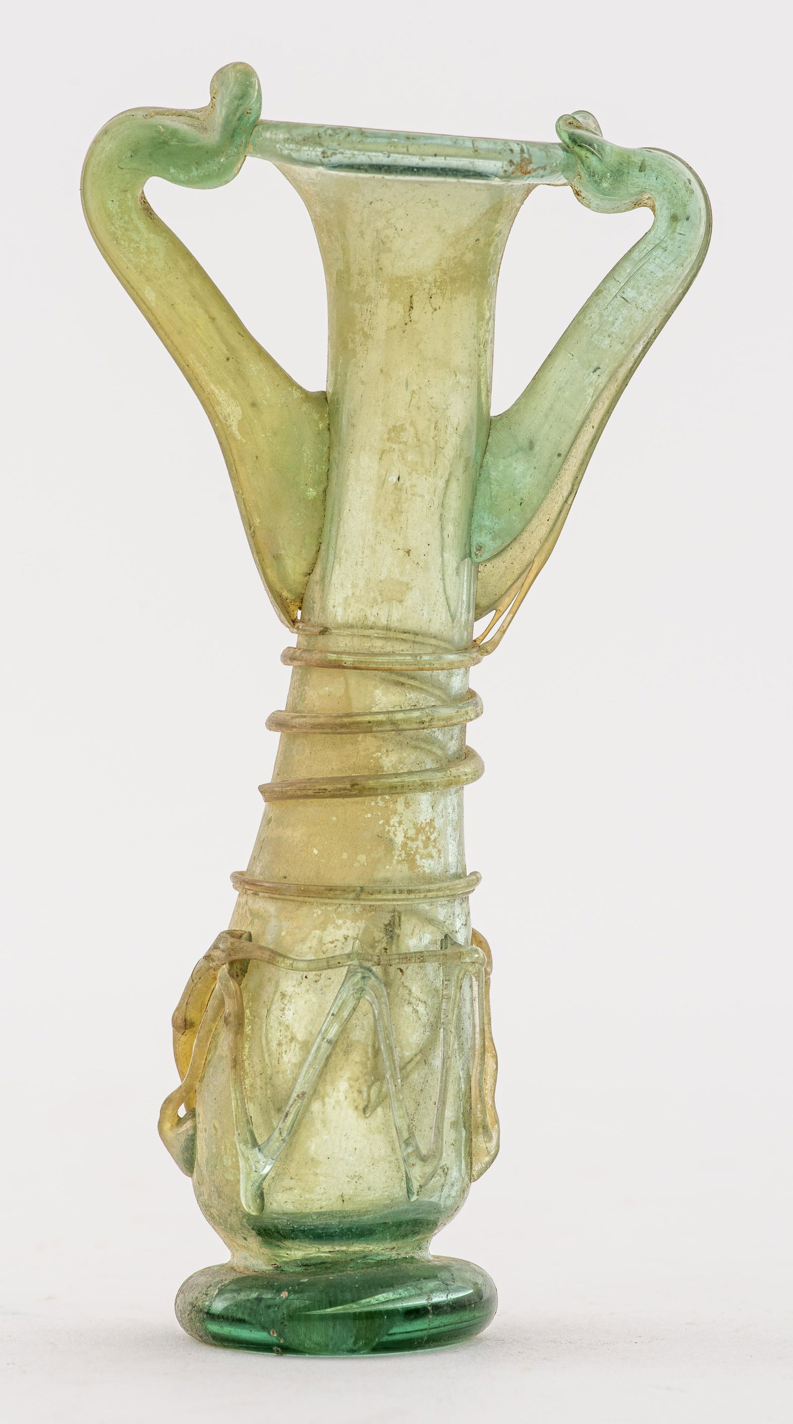 Ancient Roman Two Handle Glass Flask (1 of 6)