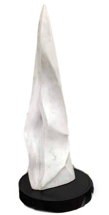 Large Carved Marble Abstract Sculpture of a Flame (1 of 11)