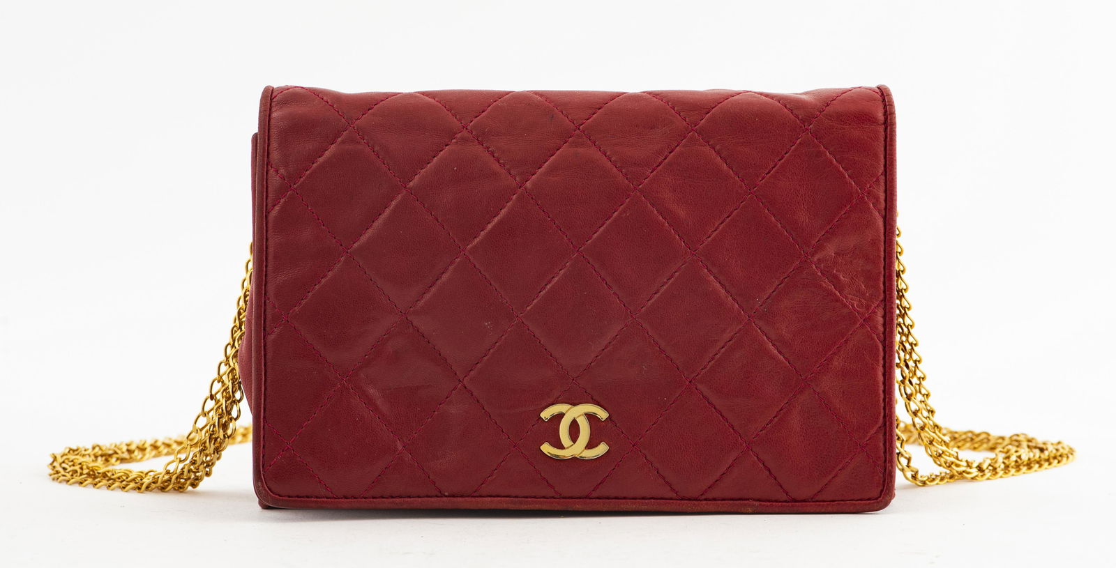 Chanel Vintage Red Quilted Leather Handbag (1 of 12)