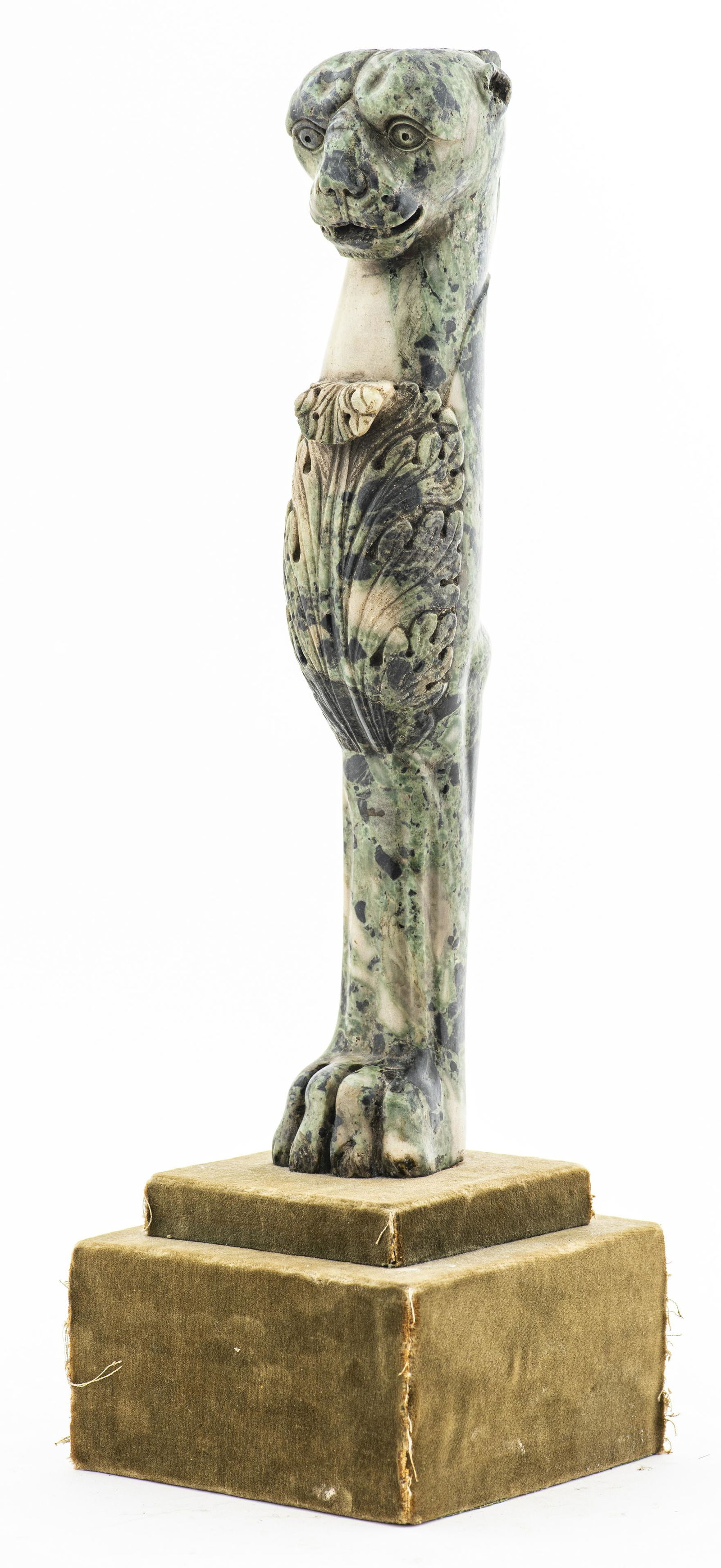 Romanesque Carved Marble Lion Trapezophorus (1 of 9)