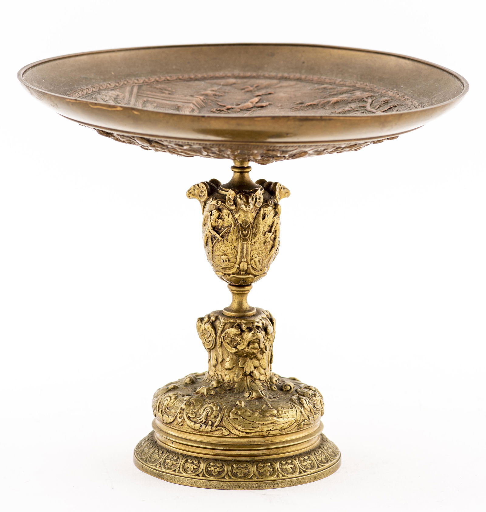 Neoclassical Style Mixed Metal Relief Tazza (1 of 6)