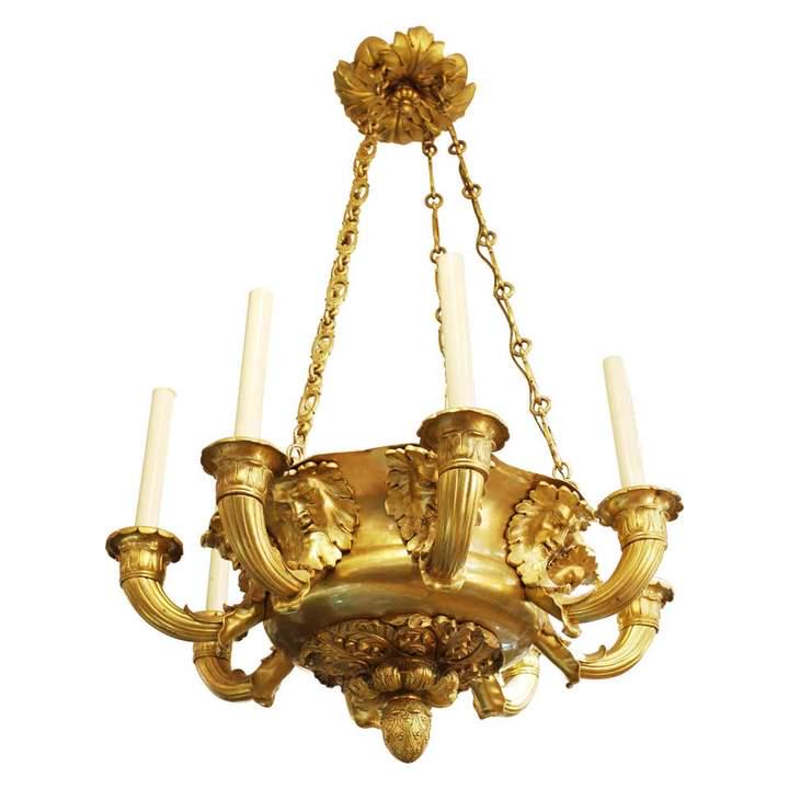 French Charles X Ormolu Mascaron Chandelier (1 of 6)