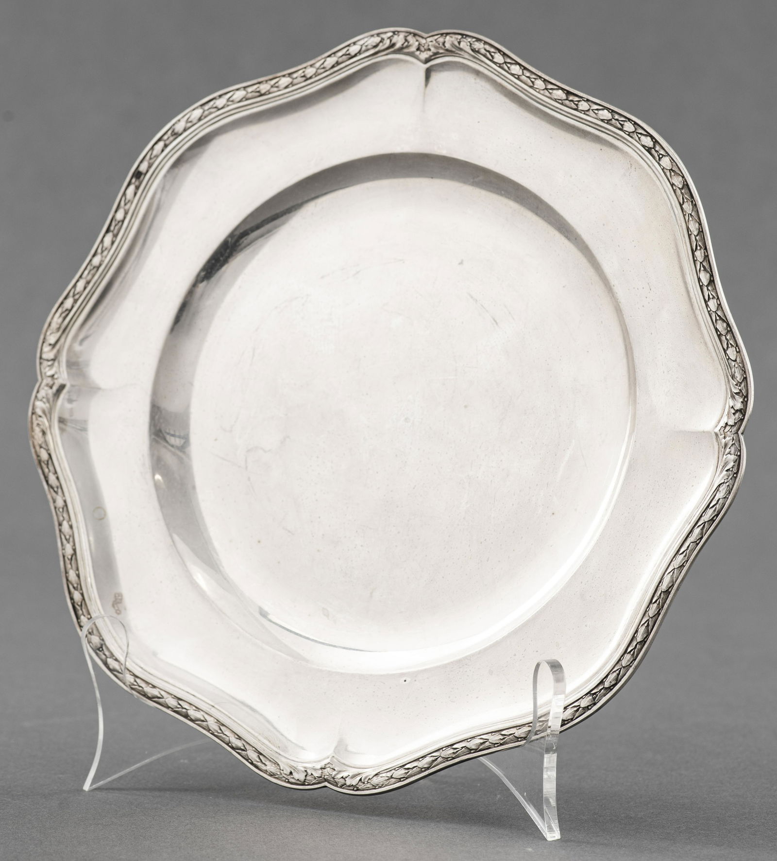 Alphonse Debain French Silver Scalloped Rim Dish (1 of 4)