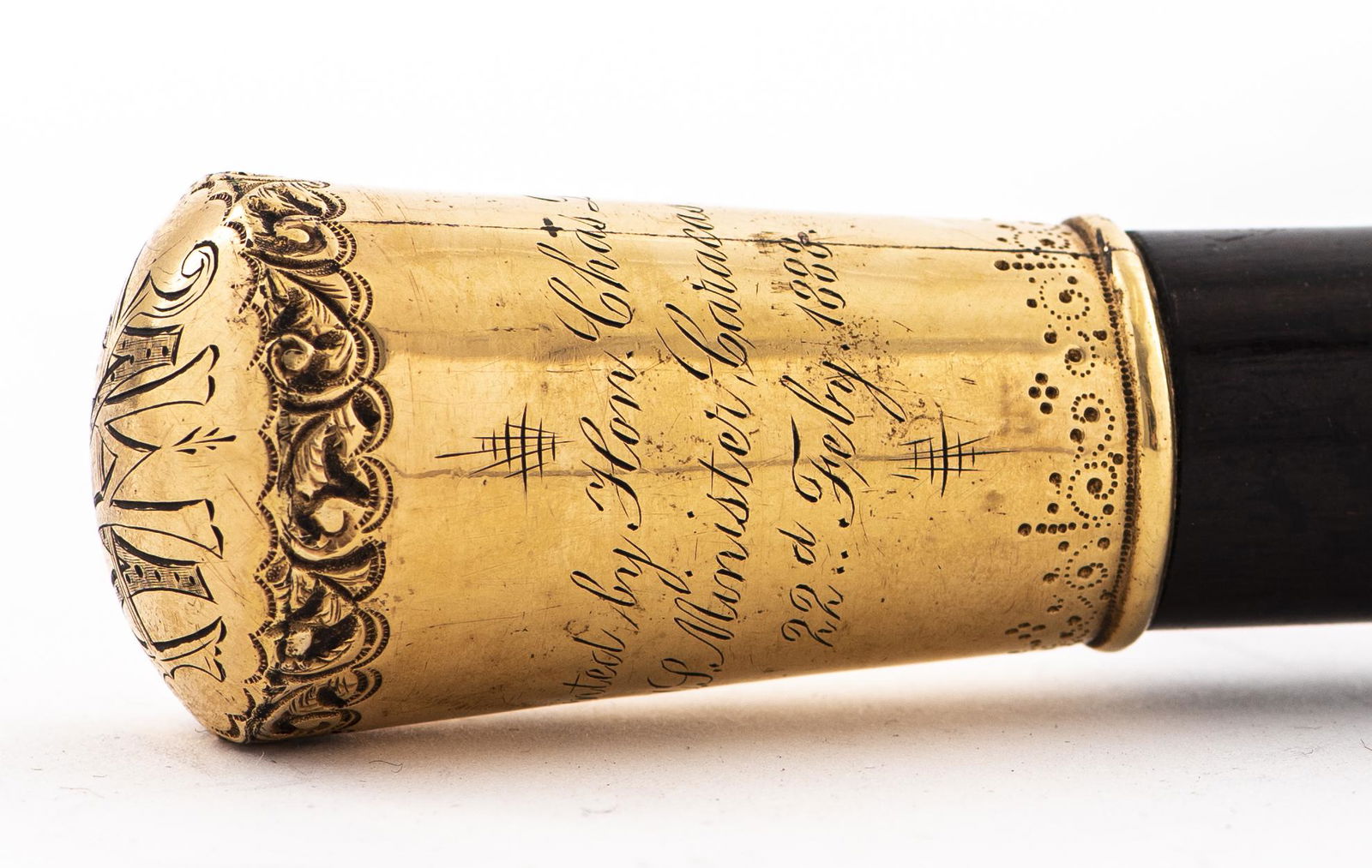 Victorian 14K Gold Presentation Milord Cane (1 of 5)