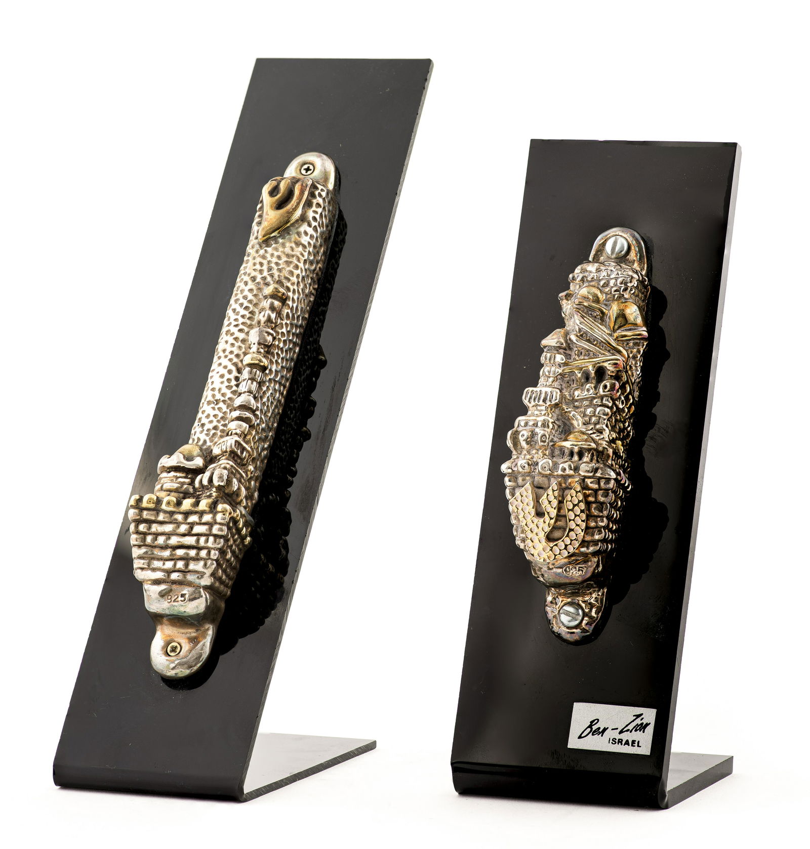 Judaica Ben-Zion Israel Silver Mezuzahs, 2 (1 of 11)