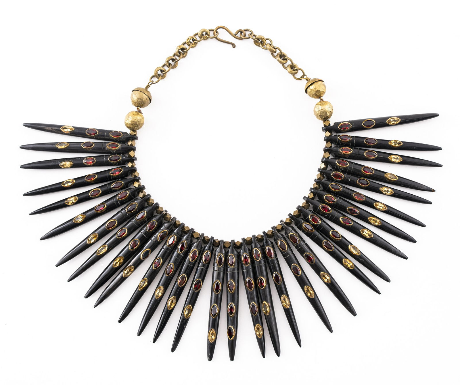 Ashley Pittman Horn Garnet & Citrine Necklace (1 of 8)