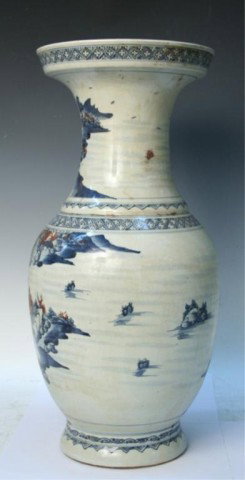 Chinese Porcelain Blue-and-White Vase 20th C - 2