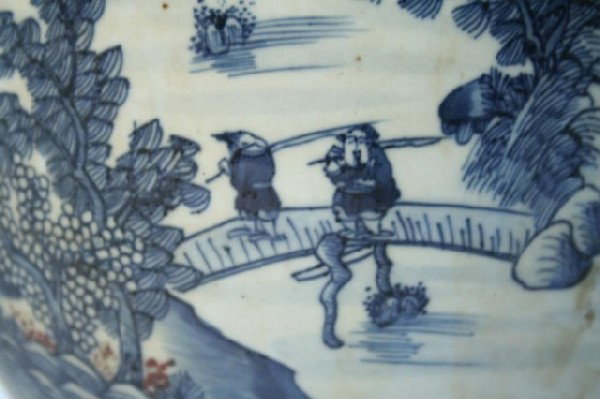 Chinese Porcelain Blue-and-White Vase 20th C - 8