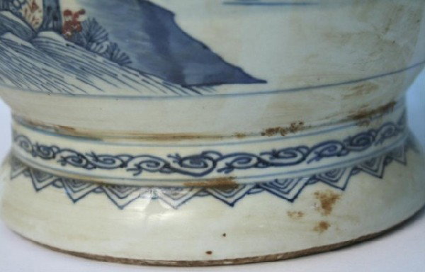 Chinese Porcelain Blue-and-White Vase 20th C - 9